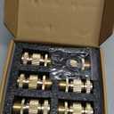 Garden Hose Quick Connector Water Hose Qucik Connect Garden Hose Connectors Brass Hose connectors Water Quick Connect Fittings 3/4" Inch GHT Solid Brass 6 Sets(6pcs Male Coupling 6pcs Female Nipple)