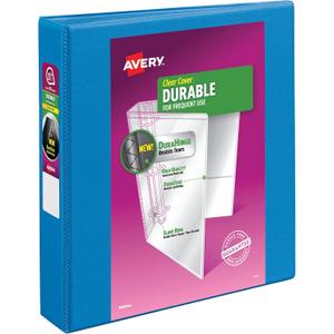 Avery Durable View 3 Ring Binder, 1-1/2 Inch Slant Rings, 1 Pool Blue Binder (17834)