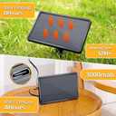 SANBEN 50ft Solar String Lights with Remote, 25+1 Bulbs Solar Patio Lights Outdoor Waterproof, Solar Powered Dimmable Deck Lights for Garden Porch Party