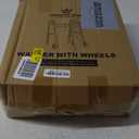 Medical king Walkers for Seniors Aluminum Lightweight Walker with Wheels, Adjustable Width and Height, Folding Walker for Elderly, Handicapped, Disabled 2 Wheels in Front