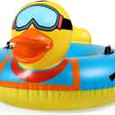 Syhood Snow Tube Inflatable Duck Sled for Kids and Adult Heavy Duty Thickened Bottom Higher Sturdy Handles Cold-Resistant PVC Snow Tube Sledding Skiing Winter Outdoor Fun for Kids and Family (37 Inch)