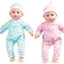 Melissa & Doug Mine to Love Luke & Lucy Realistic Twin Baby Dolls (15-inch) - Dolls and Accessories with Pacifiers for Pretend Play, Toddler Toys for Ages 18M+ (Blue,Pink)