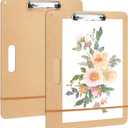 2 x TKOnline 2 Pack 11.8x17.7 Drawing Boards, Sketch Boards with Sturdy Clip and Rubber Bands, Portable Art Clipboard for Classroom, Drafting and Studio Drawing