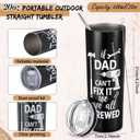 Sieral 5 Pcs Father's Day Birthday Gifts Dad Fix Gift Box Happy Birthday Gift Ideas Includes Cap, Tumbler, Keychain, Card and Sock Suitable for Father's Day, Christmas