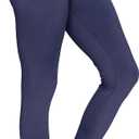 STRETCH IS COMFORT Women's Full Length Leggings Navy Blue X-Large