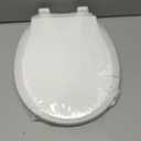 Ansffer Toilet Seat Round Soft Close16.5'', Toilet Lid Slow Close Quiet No Slam, Easy Installation & ReleaseSafe PP Material Easy Clean, Comfortable Ergonomic Design, 2 Years Support, White Plastic