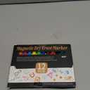 Magnetic Dry Erase Markers Fine: 12 Colors Erasable Whiteboard Markers Fine Point with Eraser Cap, Low Odor White Board Dry Erase Pens Fine Tip for Kids & Teachers, Home, Office and School Supplies