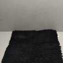 Smiry Luxury Chenille Toilet Rugs U-Shaped 24x20, Soft Absorbent Non-Slip Contour Bathroom Rugs for Toilet, Machine Washable Contoured Bath Mats, Black