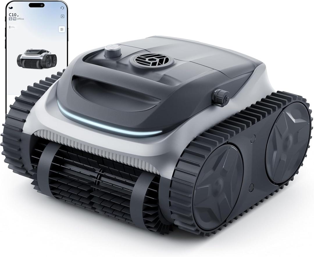 700 C10E Pool Cleaner Robot, Cordless Pool Vacuum w/Superior Suction, Triple Motors, Smart Navigation, APP Control, Wall/Waterline, 140-Min Runtime for Inground Pools up to 861 Sq.Ft (Silver)