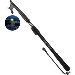 SAN LIKE Telescopic Boat Hook-Durable Boat Hook for Docking with Telescoping Extension Pole Aluminum or Fiberglass Pole Boat Hook Rust-Resistant Sturdy Float Docking Pole with Luminous Bead (Aircraft Aluminum-Grey-2.12-4.2FT)
