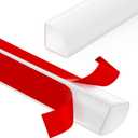 Flexible Quarter Round Molding Peel and Stick Rubber Trim Molding Double-Sided Self Adhesive Wall Corner Trim for Floor, Bathrooms, Countertops (1/2 W x 1/2 H x 3.3 Ft, White)