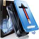 MAGIC JOHN 2 Pack for iPhone 15 Pro (6.1 inch) Privacy Glass Screen Protector, Anti-spy Tempered Glass Film, Auto Dust-Elimination Installation, Bubble Free, Case Friendly