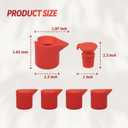 Champagne Stoppers Set of 4,Reusable Silicone Wine Stopper, Airtight Seal for Freshness,Dishwasher Safe and Unbreakable,Perfect for Parties and Gifts,Red 4pcs