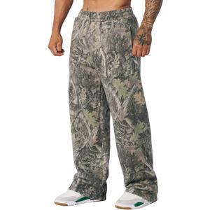 DIOTSR Mens Baggy Pants Athletic Graphic Print Joggers Workout Streetwear Sweatpants with Pockets (X-Small)