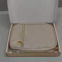 Quilted Vegan Leather Bible Cover, Color-Blocked Bible Cover Case for Women, Bible Carrying Case with Handle, Bible Study Supplies & Christian Gift for Women and Girls (Desert Taupe, TS/S)