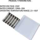 3 x 6 PCS 5304509451 Microwave Slow-Blow Fuse Ceramic Fuse 20 Amp 250V/125V for GE WB27X10388 and Whirlpool Kenmore KitchenAid, Jenn-Air, Amana and Magic Chef Other Microwaves