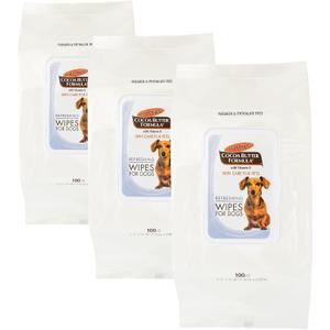 Palmer's for Pets Gentle Refreshing Wipes for Puppies - Coconut Oil Puppy Wipe - Pet Grooming Towelettes for Dogs, 100 Count - 3 Pack