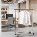 Simple Houseware Supreme Commercial Grade Clothing Garment Rack, 51 to 75 Inches Extensible Rod, Chrome