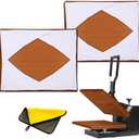 2 Pcs 16x20 Inch Heat Press Platen Wrap Cover, Non-Stick High Temperature Reusable Teflon Platen Wrap Cover, Protecting Sublimation Heat Press Machine Plate from Residue, Inks and Scratches