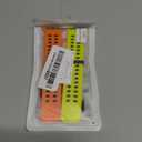 MoKo 2Pack Breathable Ocean Strap Compatible with Apple Watch Ultra 3/2/1 49mm,S11/S10 46mm,9/8/7 45mm,SE3/SE2/SE/6/5/4 44mm,3/2/1 42mm, Bicolor Silicone Sport Strap for Men Women (Orange Black+Lime Gray)