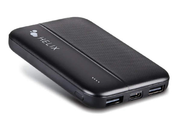 Helix 5,000 mAh Power Bank with Dual USB-A Ports
