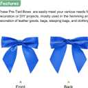 MECCANIXITY 30 Pcs Pre-Tied Bows Satin Ribbon Bows 4.5" Twist Ties Gift Bows for Craft DIY Candy Bags Christmas Wedding Decor Party Treat Bags Bright Blue