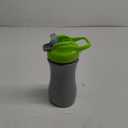 Chicco Soft Spout Tumbler with Silicone Straw and Spill-Proof Lid 12oz. | Built-In Carry Handle | Top-Rack Dishwasher Safe | Easy to Hold Travel Cup | Green/Silver| 18+ months