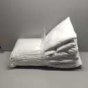 Serta Goose Feather Down Fiber Cotton Comforter King Size - 100% Cotton Duvet Insert - Hotel Luxury Hypoallergenic Bedding Comforter All Season Medium Warmth 106 x 90 Inch White