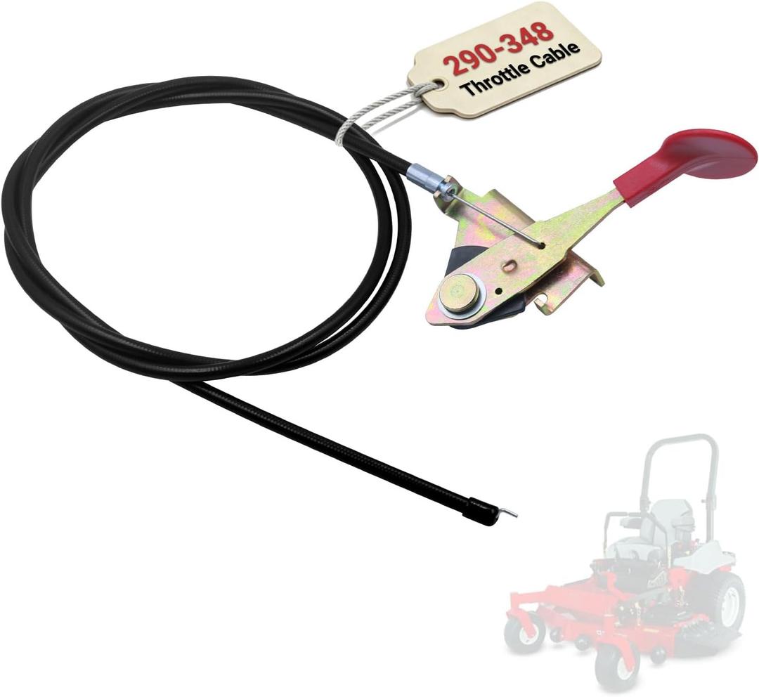 290-348 Throttle Control Cable Replacement for Exmark Lazer Z AS, E, S, X Series Zero-Turn Mowers - Replace 116-1972