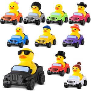 40 Pcs Rubber Ducks for Jeeps, 20 Ducks 2.8 Inch Assortment with 20 Colors Cars, Collectible Vehicle Dashboard Decorations, Easter Basket Stuffers for Kids Party Favors, Baby Bath Toys Birthday Gifts