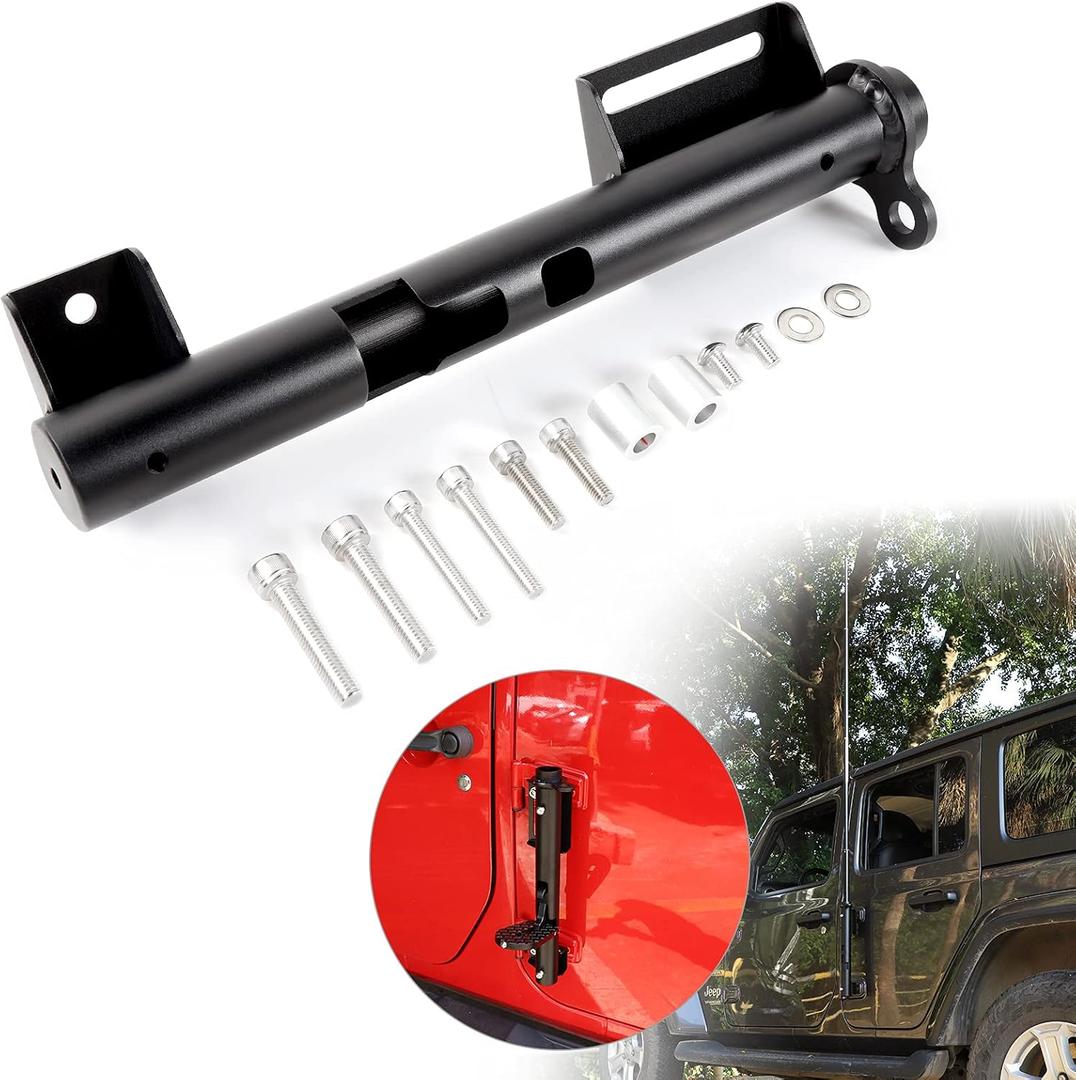 JeCar for Jeep Flag Mount, Flag Pole Holder CB Radio Antenna Bracket for Jeep Wrangler TJ JK JKU JL JLU & Gladiator JT