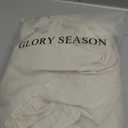 Retro Farmhouse Ruffle Tablecloth Cotton Flounces Trim Washable Table Cover Tablecloths for Rectangle Table Baby Shower Kitchen Party Wedding Decor 60''x102'' (Off-white)