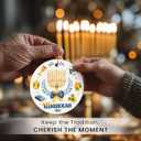 5 x Happy Hanukkah Ornaments 2025 - Hanukkah Ornament for Christmas Tree, Spiritual Gifts for Women, Cute Ceramic Ornament as Chanukah Gift, Gifts for Jewish Men Friends Neighbors Mom Coworker