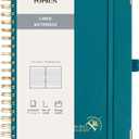 POPRUN Lined Spiral Journal Notebook for Women & Men, B5-7.25 x 9.5in, 220 Pages, 120 GSM College Ruled Notebooks, Hardcover Journals for Work, School, Note Taking Writing, Journaling, Pacific Green