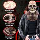 Full Head Skull Mask, Scary Skeleton Latex Costume Mask for Cosplay, Halloween, Dance, Carnival, Masquerade, Party