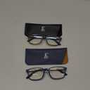 EASY READ 2 Pairs TR90 Bifocal Reading Glasses for Men,Rectangular Sport Blue Light Blocking Readers with Spring Hinge