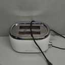 MELLERHOME Retro Toaster 2 Slice, 7 Browning Levels, 3 Functions (Reheat, Defrost, Cancel), Stainless Steel Features, Removable Crumb Tray, Under Base Cord Storage, White Toaster Kitchen Appliances