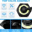272531 Hi-Flow Multiport Top Valve with O-Ring Compatible with 6-Way 1-1/2 inch Hi-Flow Pool and Spa Multiport Valve, Replaces 262504, 262505, 262506 (Pack of 1)