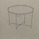 Sleek Accent Side/End Table, Circular Top Modern Minimalist Green Metal Furniture for Living Room, Bedroom - Sofa Table - Nightstand Bedside Table for Small Spaces, Indoor & Outdoor, 23.6" Dia