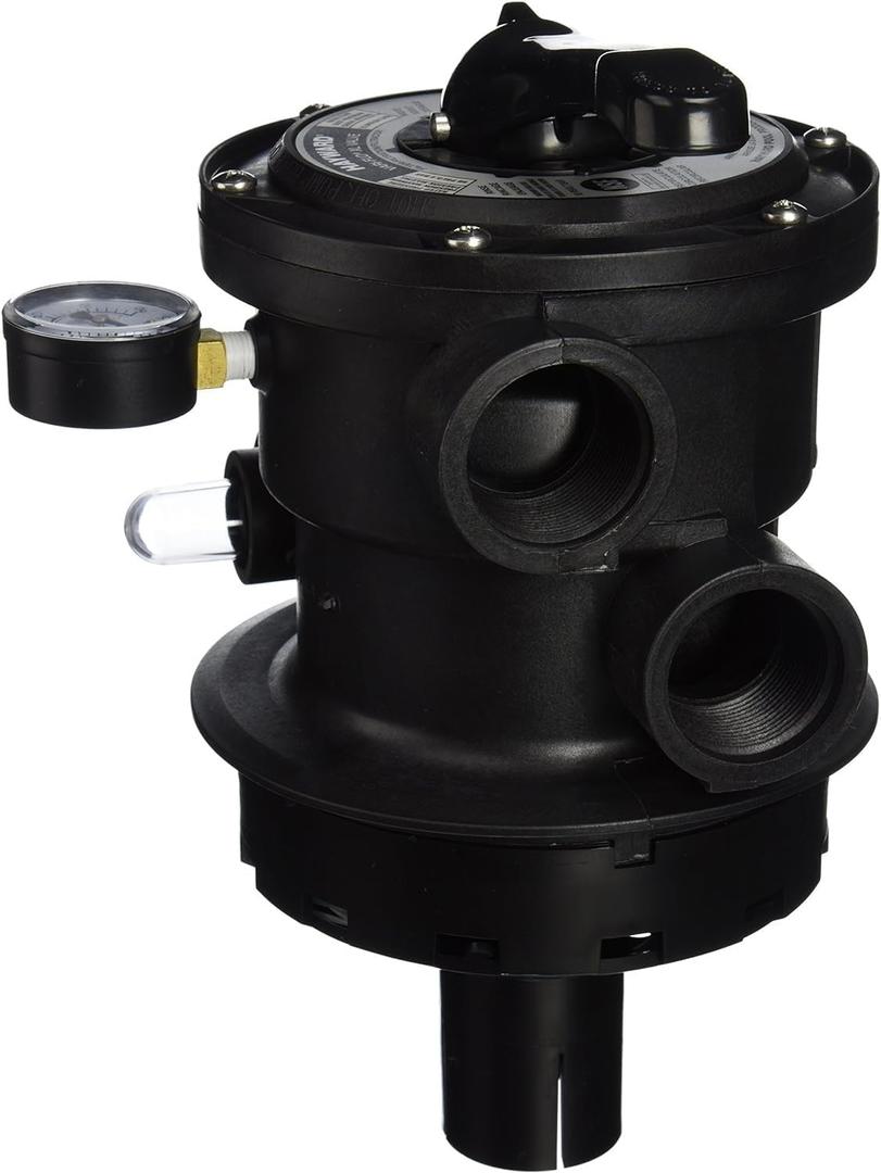 Hayward SP0714T VariFlo Top-Mount Multiport Valve, Black (1-1/2-Inch-FIP)