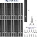 Ravinte 12 Inch Soft Close Drawer Slides 10 Pairs 20 Pack Black Full Extension Ball Bearing Drawer Glide Side Mount