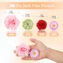 310Pcs Fake Flower Heads Mini Artificial Flower Bulk Silk Flowers for Decoration Small Faux Flower Heads Fabric Daisy Buds Floral for Crafts DIY Wedding Party Baby Shower Home Decor (Bright Colors)