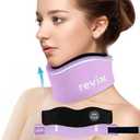 REVIX Soft Neck Brace Cervical Collar, Adjustable Neck Support Brace with Hot Cold Gel Pack, Neck Pain Relief & Neck Support Collar for Sleeping, Relieves Cervical Spine Pressure, Purple