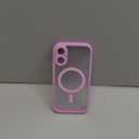 TOCOL Magnetic for iPhone 16 Case, Upgraded Full Camera Protection, Compatible with Magsafe, Drop Protection, Translucent Matte Back Bumper Phone Cover 6.1-Inch (Peony)