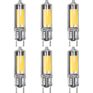 Feit Electric T4 Specialty LED Light Bulb, 35-Watt Equivalent, Dimmable, 3000K Warm White, 350 Lumens, G8 Bi-Pin Base, Under Cabinet Light Bulb with 10,000-Hour Lifetime, BP35G8/830/LED/6, 6-Pack