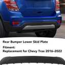 Replacement for 2016–2022 Rear Lower Bumper Skid Plate, Rear Bumper Valance Panel (Black)