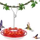 ROYALITA Best Hummingbird Feeders for Outdoors Hanging, Easy Clean Fill Wasp Proof, 8 Ports, Hummingbird Feeder Gifts for Window Garden, More Birds Bird Health Ant Moat for Hummingbird