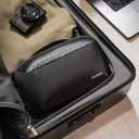 tomtoc Electronic Organizer Accessory Pouch for MacBook Charger, Cables, Power Bank, Hard Drive, Cords, Water-resistant Storage Bag with Removable Card Slots for USB Adapter, Memory Card, Black