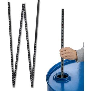 Oil Tank Measuring Stick, 4 Fold to 126" Wood Folding Gauge Measuring Stick
