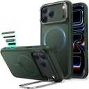 ESR for iPhone 17 Pro Max Case with Stash Stand, Camera Control Cover Compatible with MagSafe, Military-Grade Drop Protection Magnetic Phone Case, Scratch-Resistant Back Cover,Frosted Green